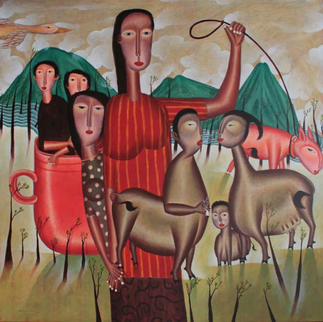 Journey, 150 x 150 cm, acrylic on canvas, 2013